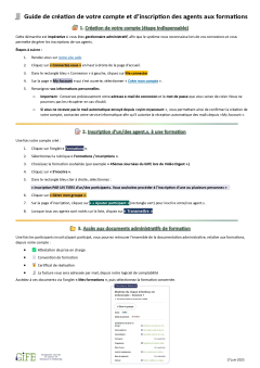 Guide de création de votre compte