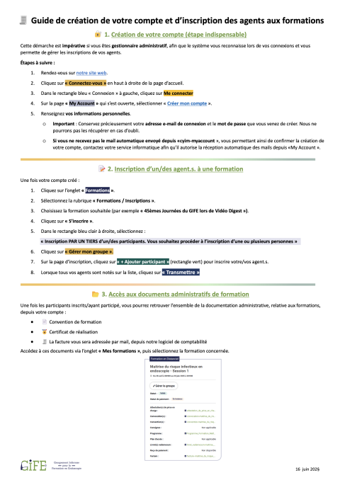Process étape par étape de la création d'un compte